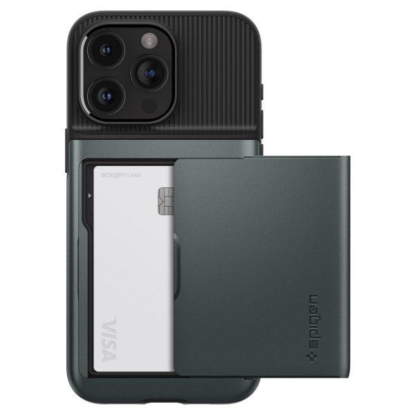 Spigen iPhone 15 Pro Max Kuori Slim Armor CS Abyss Green