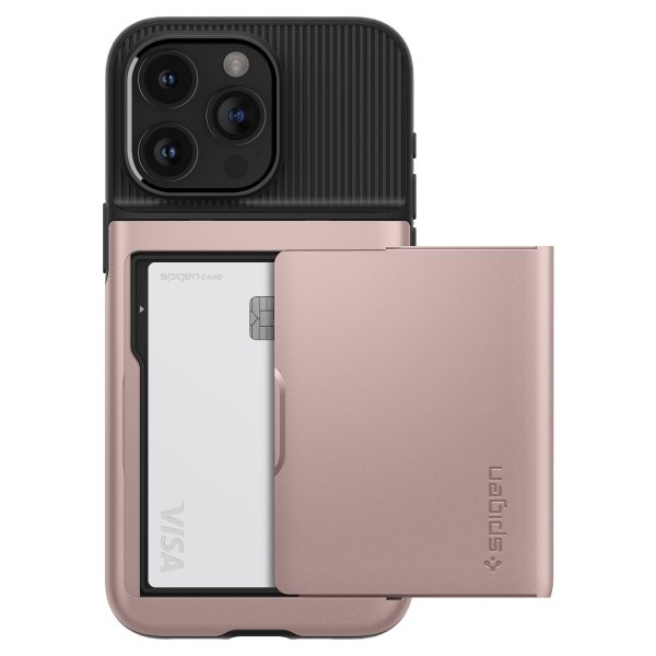 Spigen iPhone 15 Pro Max -suojakuori Slim Armor CS Rose Gold