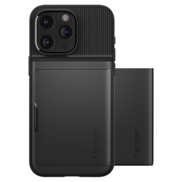 Spigen iPhone 15 Pro Max Kuori Slim Armor CS Musta