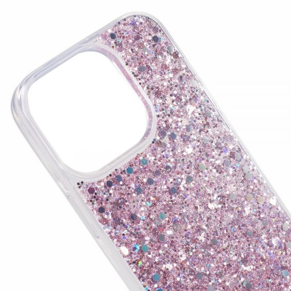 Nordic Covers iPhone 15 Pro Max -kuoret, Sparkle Series, Blossom Pink