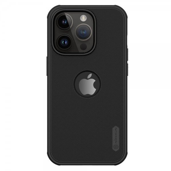 Nillkin iPhone 15 Pro Max Kuori Super Frosted Shield Pro Logoaukko Musta