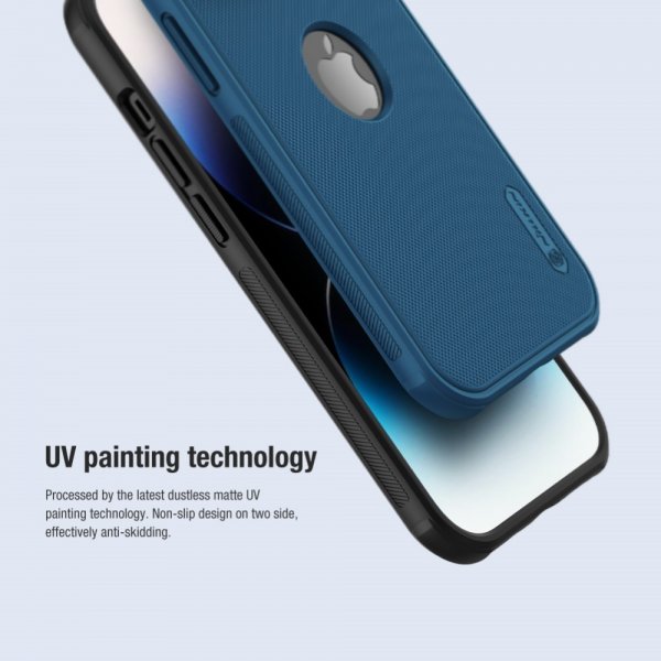 Nillkin iPhone 15 Pro Max Kuori Super Frosted Shield Pro Logoaukko Musta