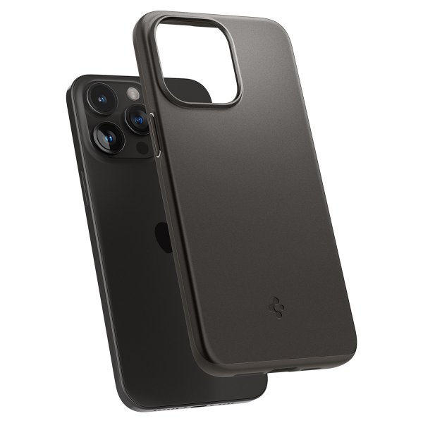 Spigen iPhone 15 Pro Max Thin Fit -suojakuori, Gunmetal