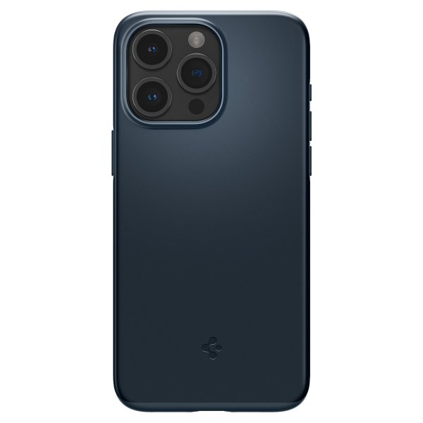 Spigen iPhone 15 Pro Max Thin Fit -suojakuori, Metal Slate