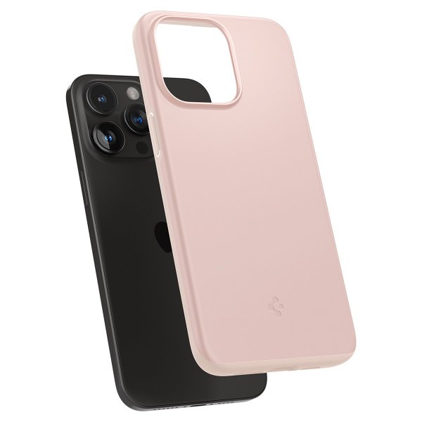 Spigen iPhone 15 Pro Max Thin Fit -kuori, Pink Sand