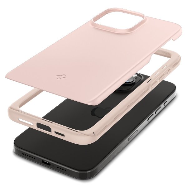 Spigen iPhone 15 Pro Max Thin Fit -kuori, Pink Sand