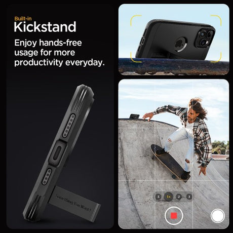 Spigen iPhone 15 Pro Max Kuori Tough Armor MagFit Musta