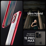 Spigen iPhone 15 Pro Max Kuori Ultra Hybrid Deep Red