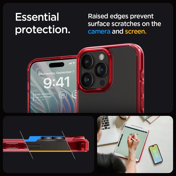 Spigen iPhone 15 Pro Max Kuori Ultra Hybrid Deep Red