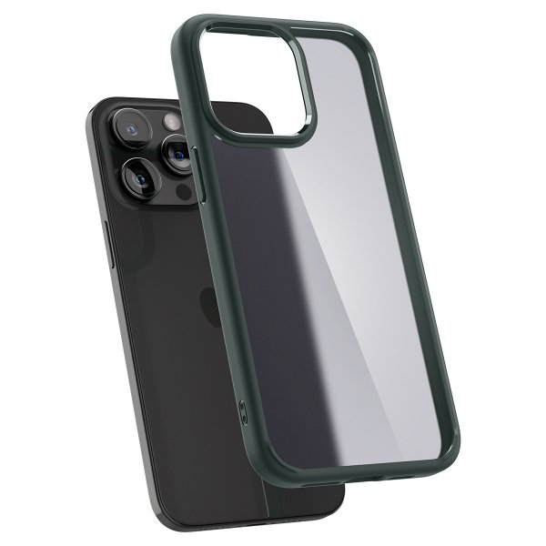 Spigen iPhone 15 Pro Max -suojakuori Ultra Hybrid Frost Green
