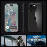 Spigen iPhone 15 Pro Max Kuori Ultra Hybrid Matte Mattamusta