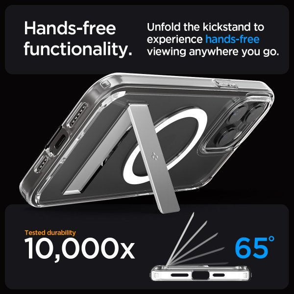Spigen iPhone 15 Pro Max -suojakuori Ultra Hybrid S MagFit Crystal Clear
