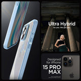 Spigen iPhone 15 Pro Max -suojakuori Ultra Hybrid Sierra Blue