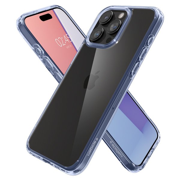 Spigen iPhone 15 Pro Max -suojakuori, Ultra Hybrid Sky Crystal