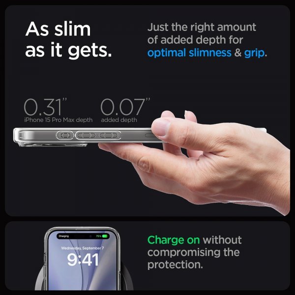 Spigen iPhone 15 Pro Max Kuori Ultra Hybrid Zero One MagFit Valkoinen