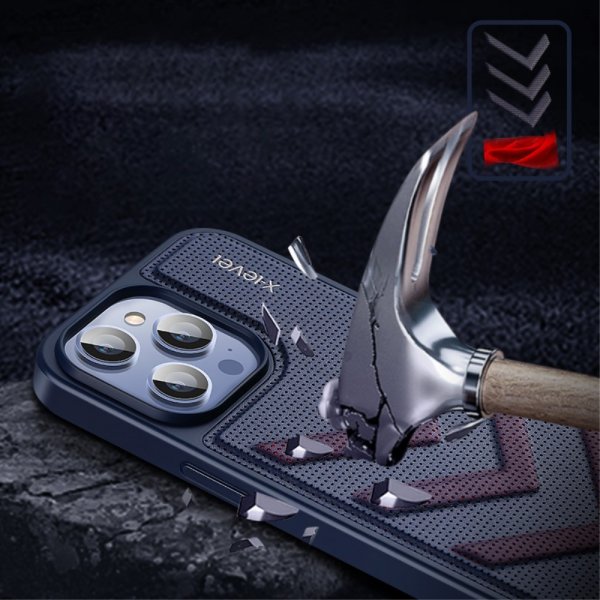 X-Level iPhone 15 Pro Max Kuori V-shape Violetti