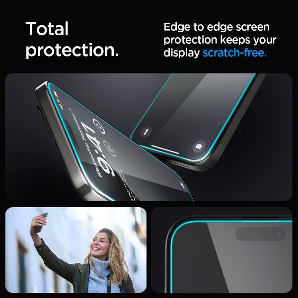 Spigen iPhone 15 Pro Max Näytönsuoja GLAS.tR EZ Fit 2-pakkaus