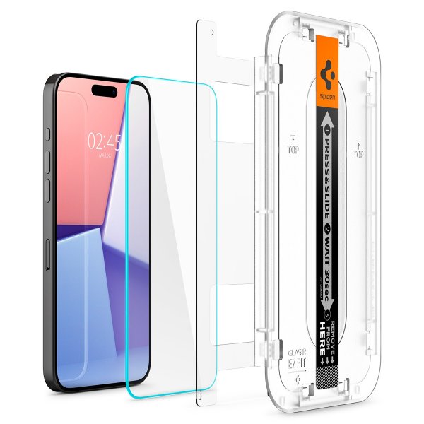 Spigen iPhone 15 Pro Max Näytönsuoja GLAS.tR EZ Fit 2-pakkaus
