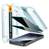Spigen iPhone 15 Pro Max Näytönsuoja GLAS.tR EZ Fit Privacy 2-pakkaus