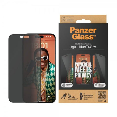 PanzerGlass iPhone 15 Pro Max Näytönsuoja Ultra-Wide Fit Privacy EasyAligner