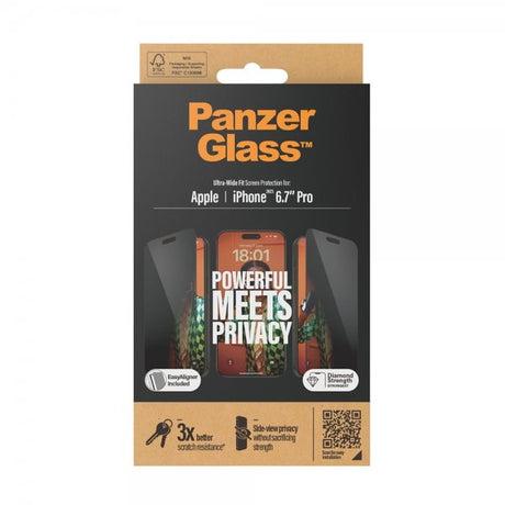 PanzerGlass iPhone 15 Pro Max Näytönsuoja Ultra-Wide Fit Privacy EasyAligner