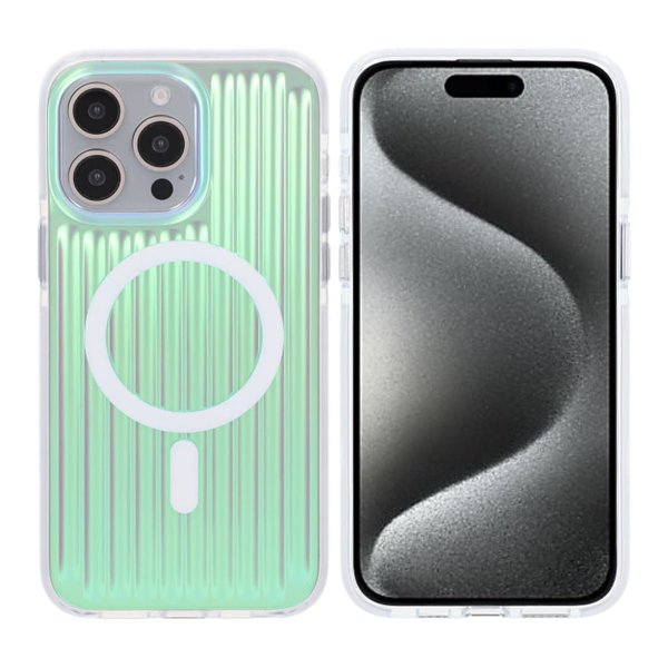 iPhone 15 Pro Max Kuori MagSafe Heijastava Vihreä