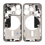 iPhone 15 Pro -keskikehys pienten osien kanssa, OEM – luonnontitaani