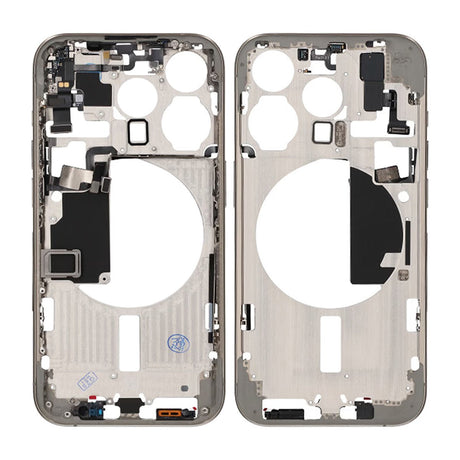 iPhone 15 Pro -keskikehys pienten osien kanssa, OEM – luonnontitaani