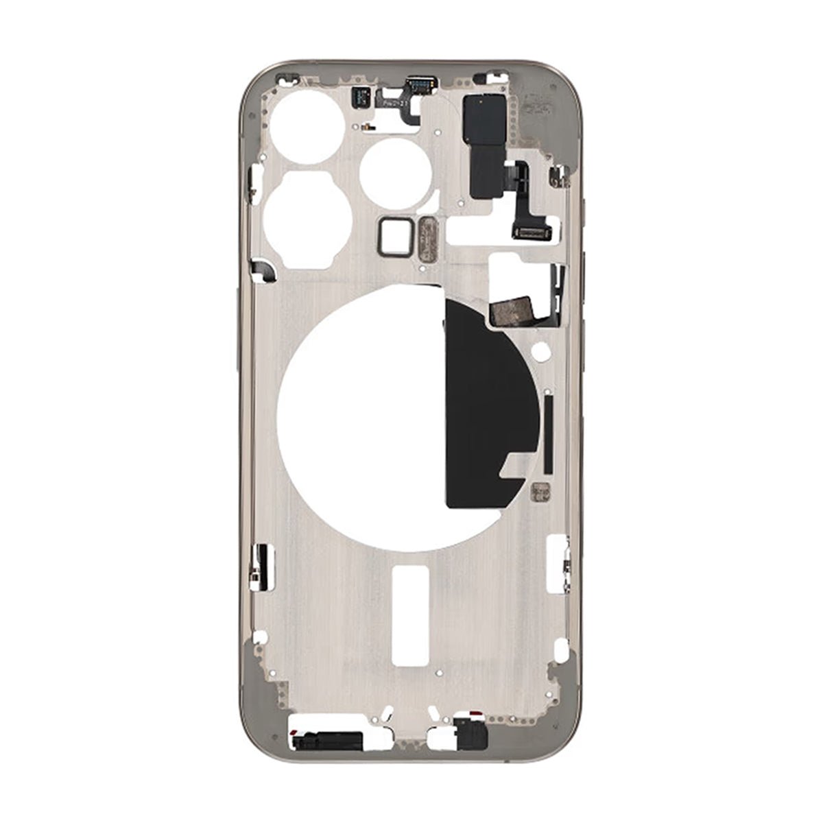 iPhone 15 Pro -keskikehys pienten osien kanssa, OEM – luonnontitaani