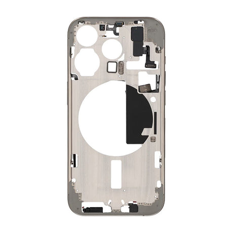 iPhone 15 Pro -keskikehys pienten osien kanssa, OEM – luonnontitaani