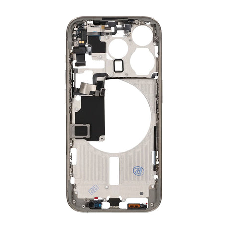 iPhone 15 Pro -keskikehys pienten osien kanssa, OEM – luonnontitaani