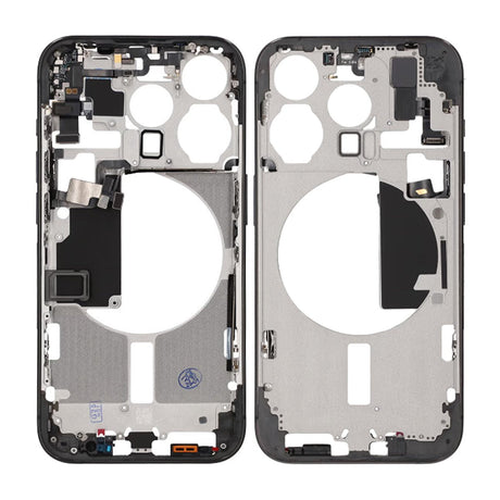 iPhone 15 Pro -keskikehys pienten osien kanssa, OEM – titaanins musta