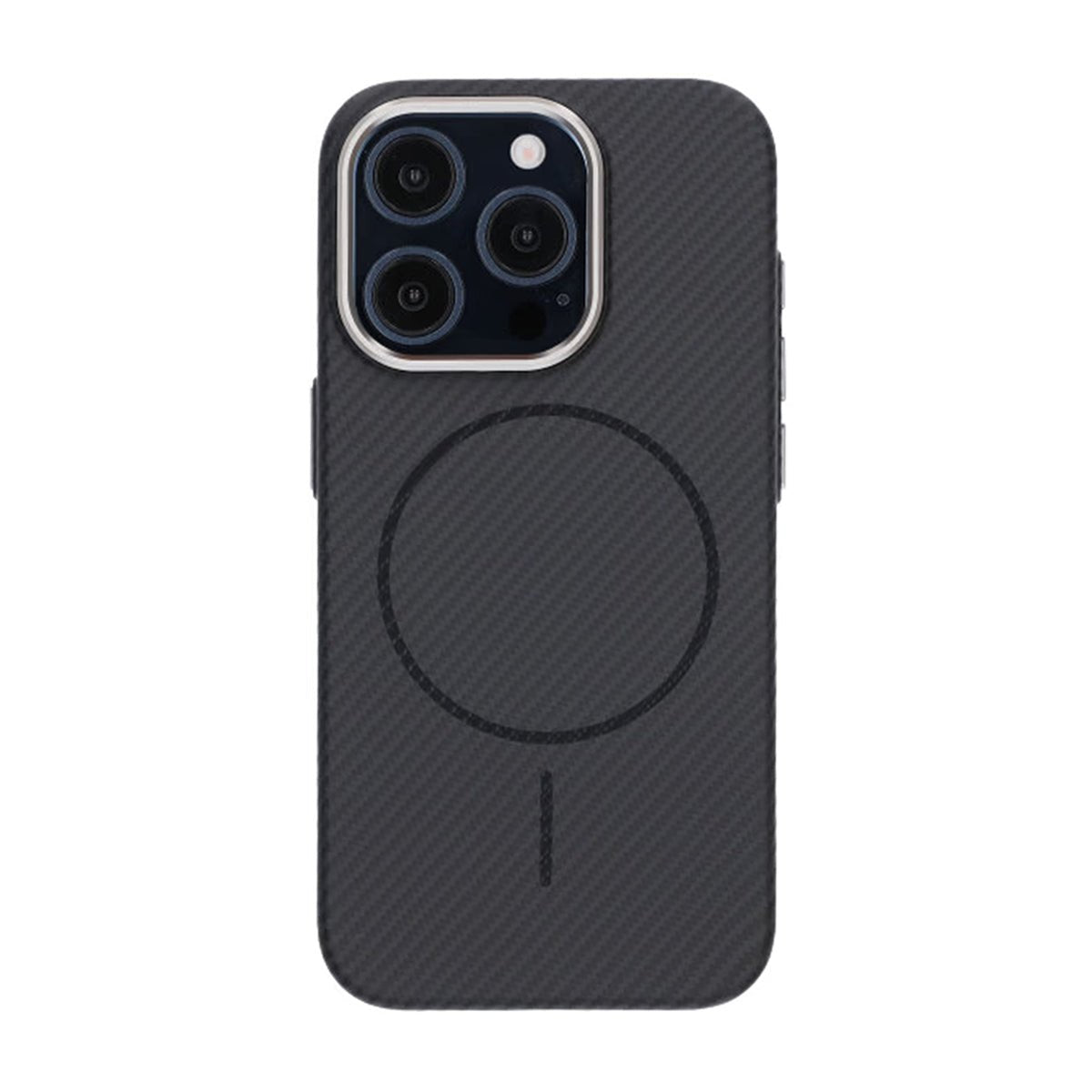 iPhone 15 Pro Kuori hiilikuitukuvio MagSafe Musta