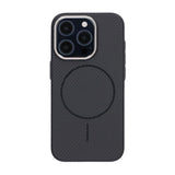 iPhone 15 Pro Kuori hiilikuitukuvio MagSafe Musta