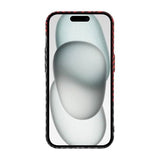 iPhone 15 Pro Kuori Hiilikuitukuvio Musta Punainen