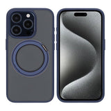 iPhone 15 Pro -suojakuori, jossa pyörivä MagSafe-jalusta, sininen