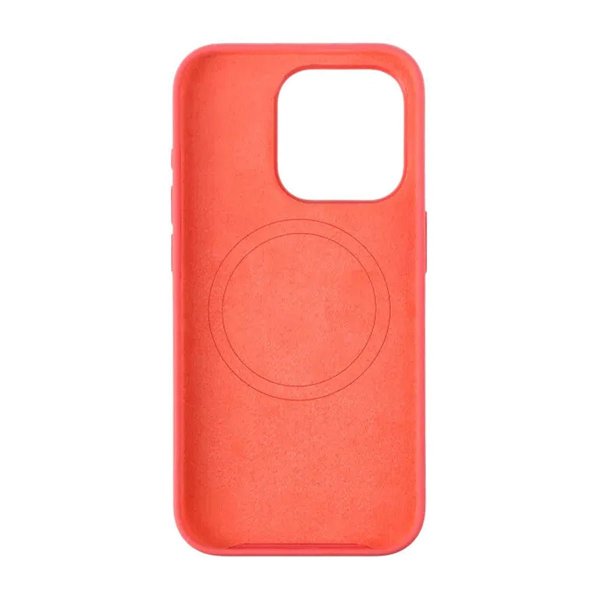 Rvelon iPhone 15 Pro Silikonikuori MagSafe Punainen