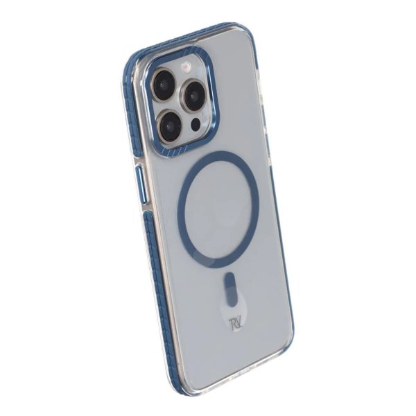 Rvelon iPhone 15 Pro Kuori TPU MagSafe Sininen
