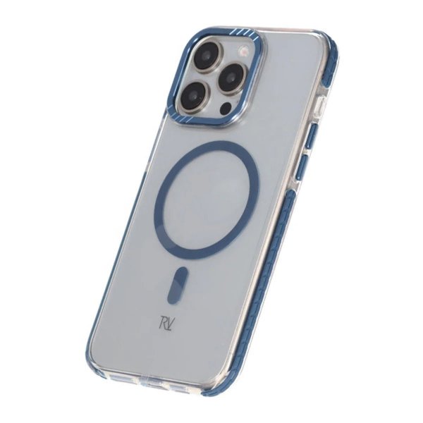 Rvelon iPhone 15 Pro Kuori TPU MagSafe Sininen