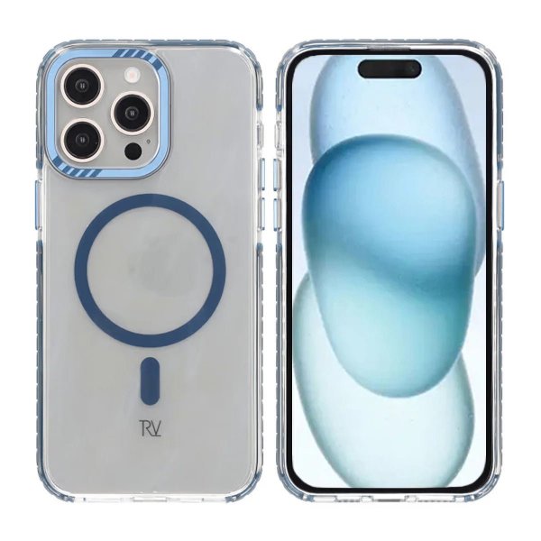 Rvelon iPhone 15 Pro Kuori TPU MagSafe Sininen