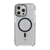 Rvelon iPhone 15 Pro Kuori TPU MagSafe Musta Läpinäkyvä
