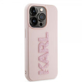 Karl Lagerfeld iPhone 15 Pro -kuori 3D Rubber Karl Pink