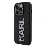Karl Lagerfeld iPhone 15 Pro Kuori 3D Rubber Karl Musta