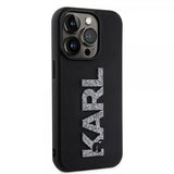Karl Lagerfeld iPhone 15 Pro Kuori 3D Rubber Karl Musta