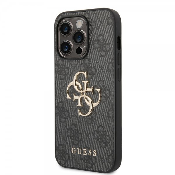 Guess iPhone 15 Pro kuori 4G Logo harmaa