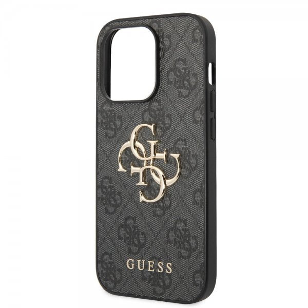 Guess iPhone 15 Pro kuori 4G Logo harmaa