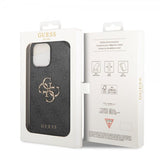Guess iPhone 15 Pro kuori 4G Logo harmaa