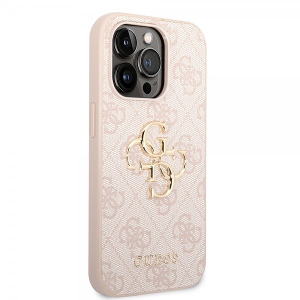 Guess iPhone 15 Pro -kuori 4G Logo Pinkki