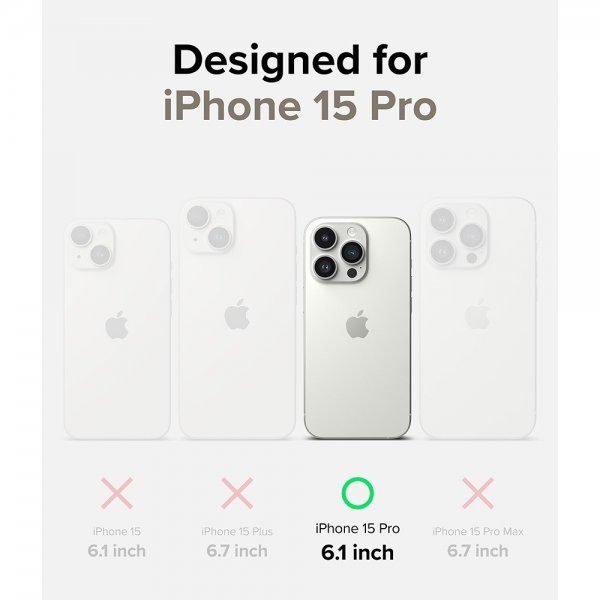 Ringke iPhone 15 Pro Air Clear -suojakuori