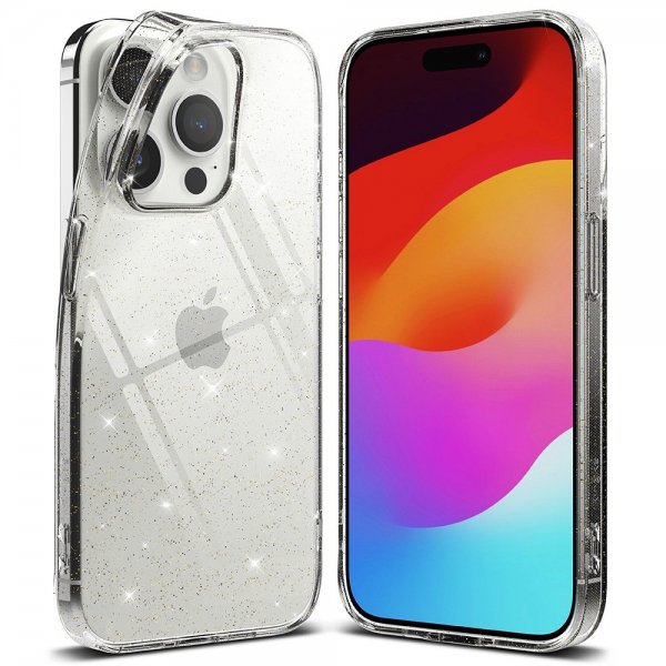 Ringke iPhone 15 Pro Air Glitter Clear -suojakuori